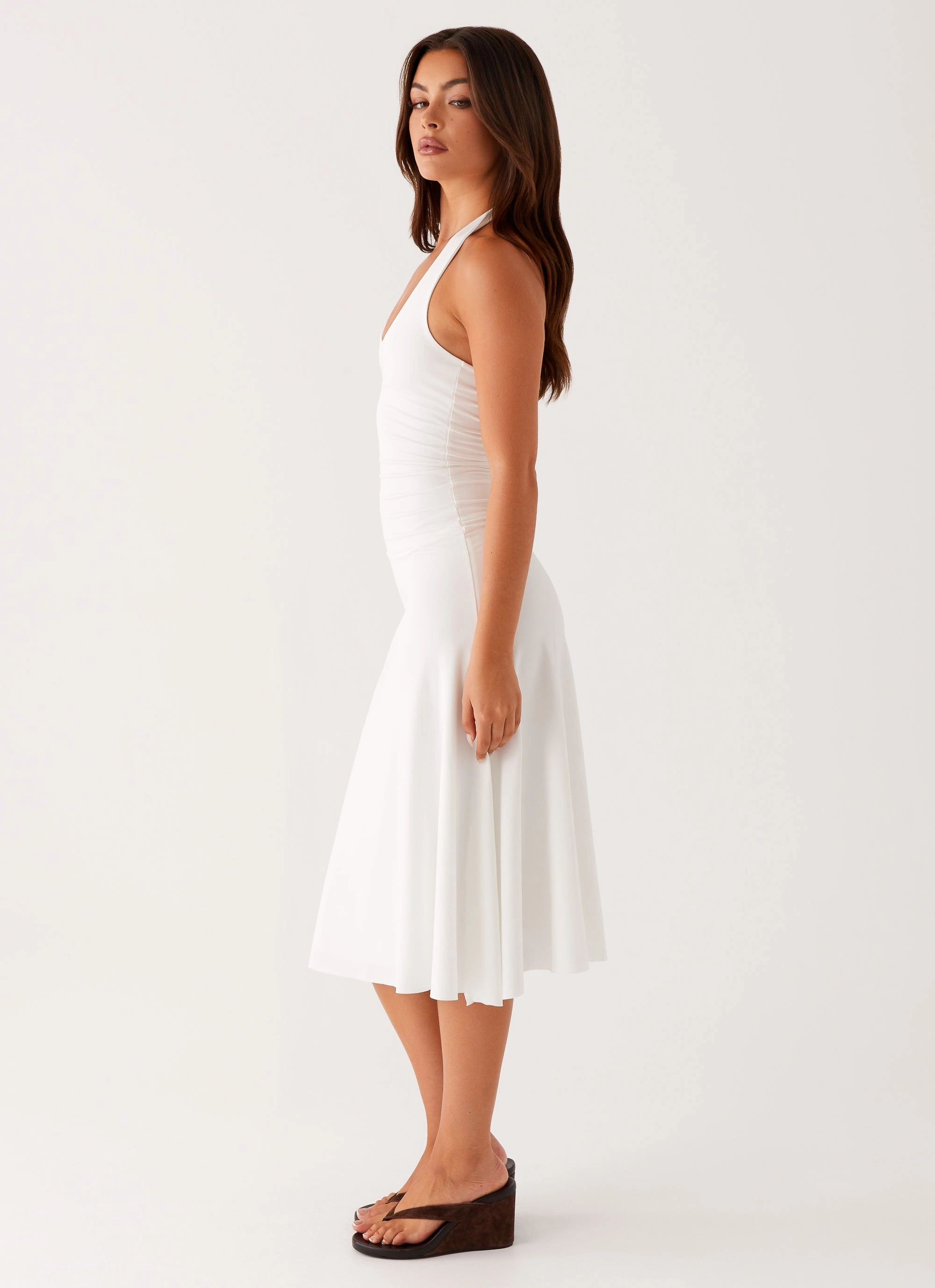 Klyne Midi Dress - Ivory Youthful Mood Emerging-Brand