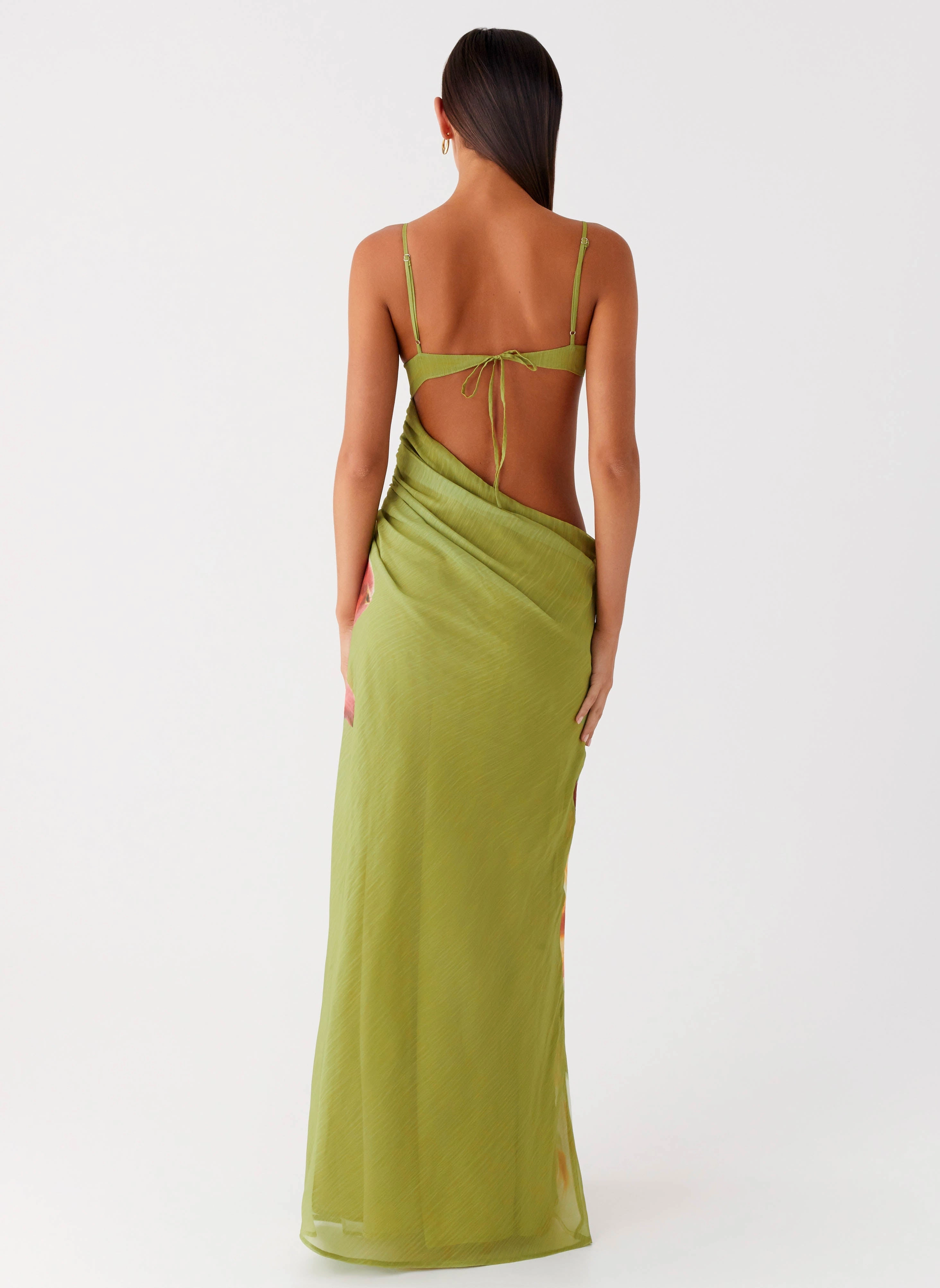 Tropic Rush Cut Out Maxi Dress - Jungle Floral Relaxed work dress Fashion Layer