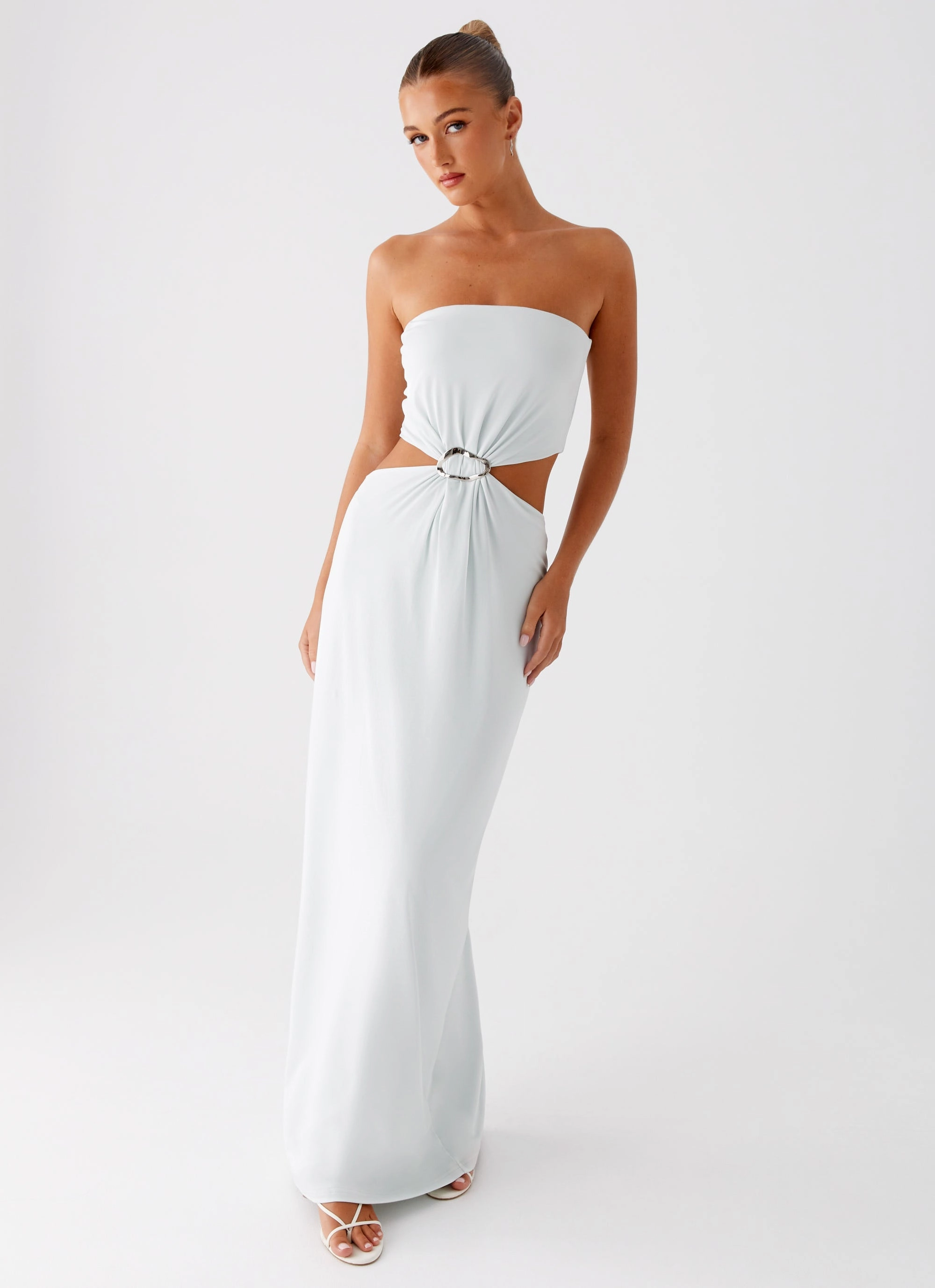 Mayfair Maxi Dress - Mint Stream Cut