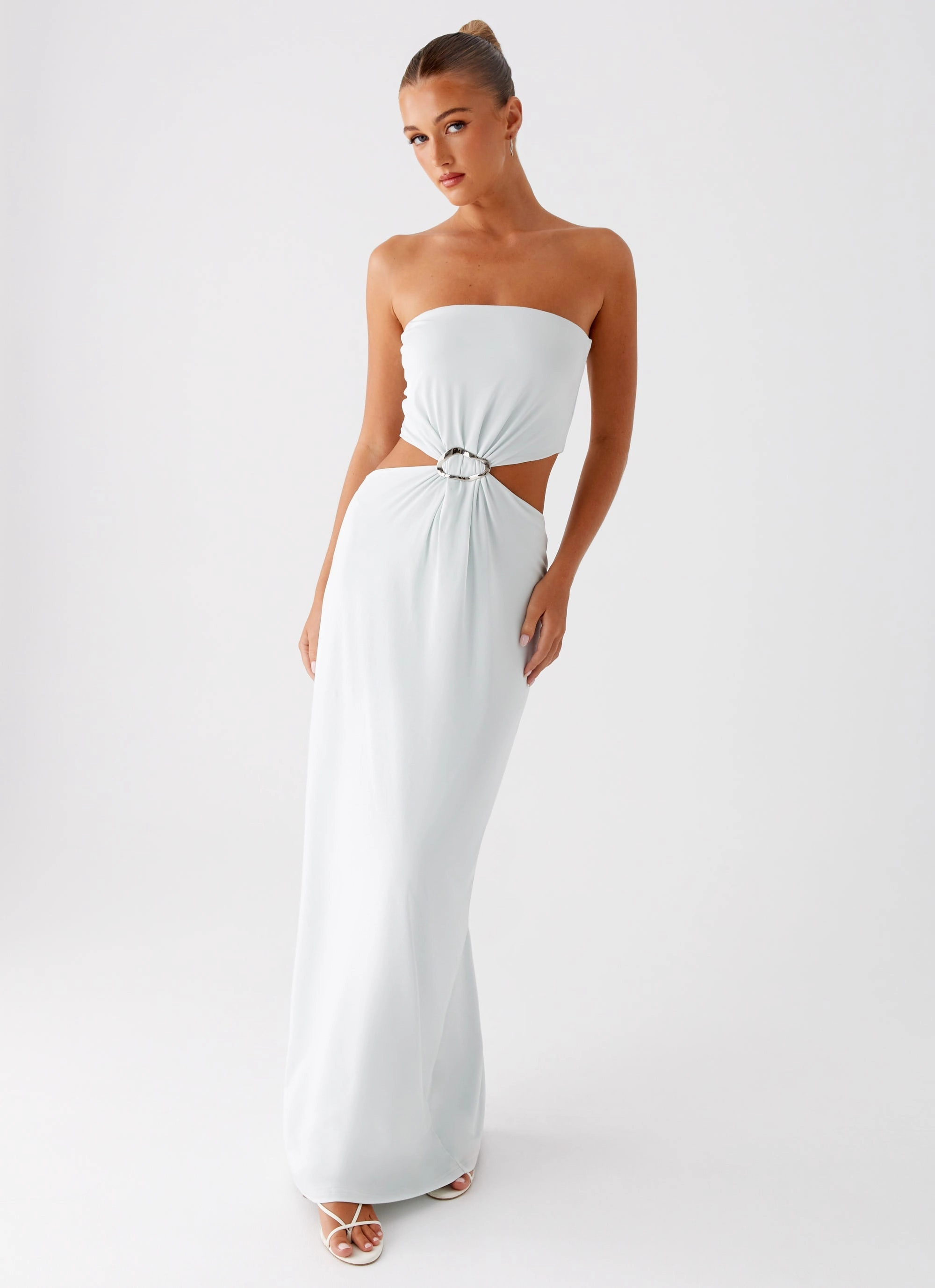 Mayfair Maxi Dress - Mint Versatile sundress Sharp Profile
