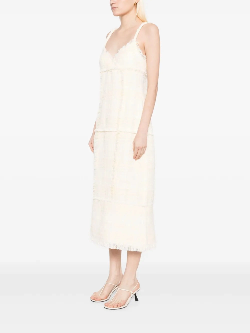 Quick Dry Material Antibacterial Vicci Dress in Ivory
