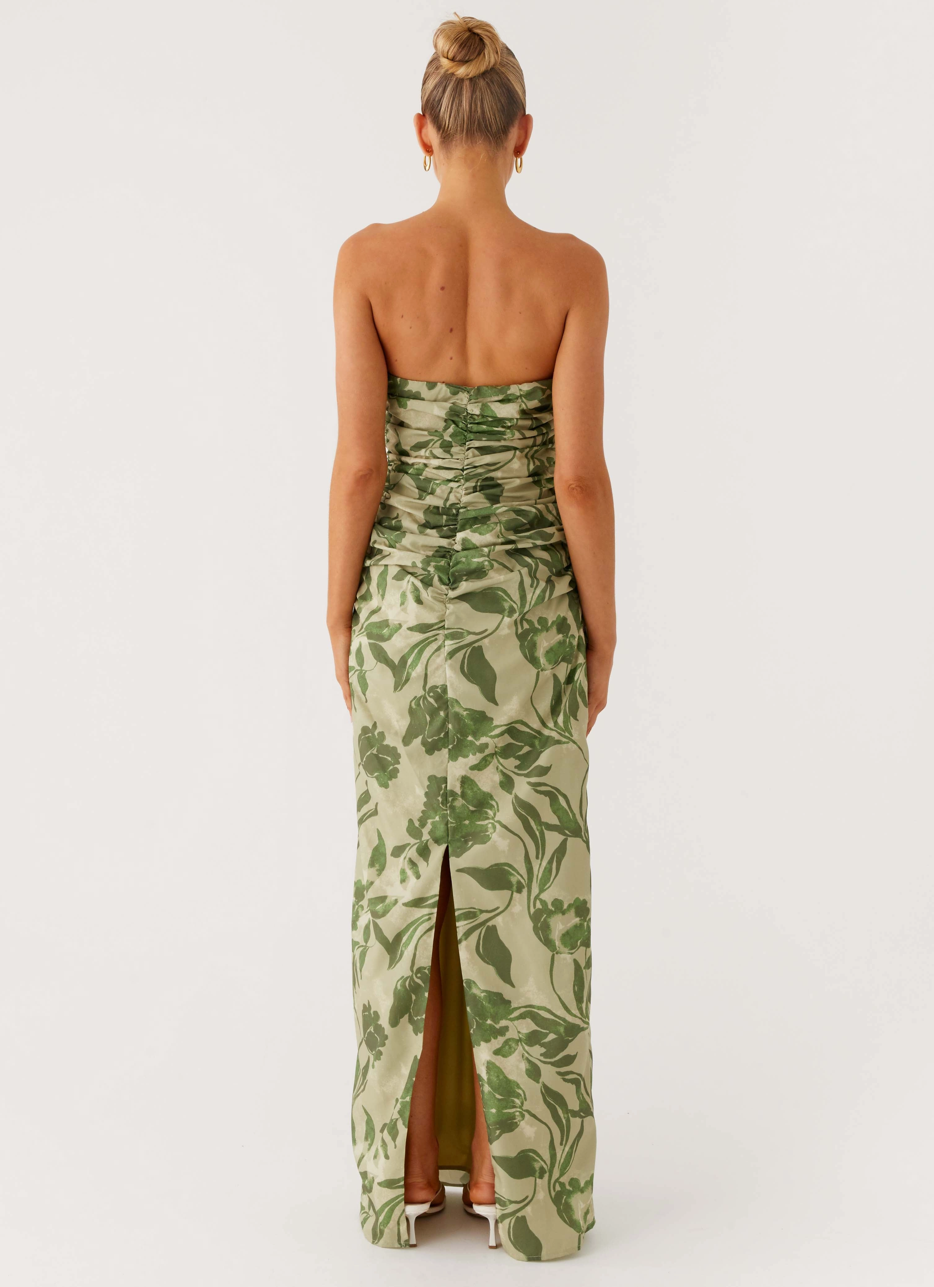 Soft Shine Sirrah Maxi Dress - Jade Fern