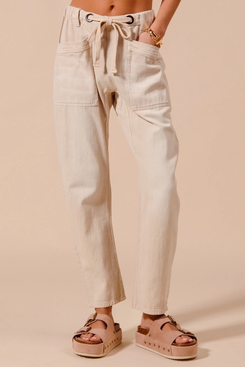 Vintage Washed Barrel Pants RawEdgedDesign