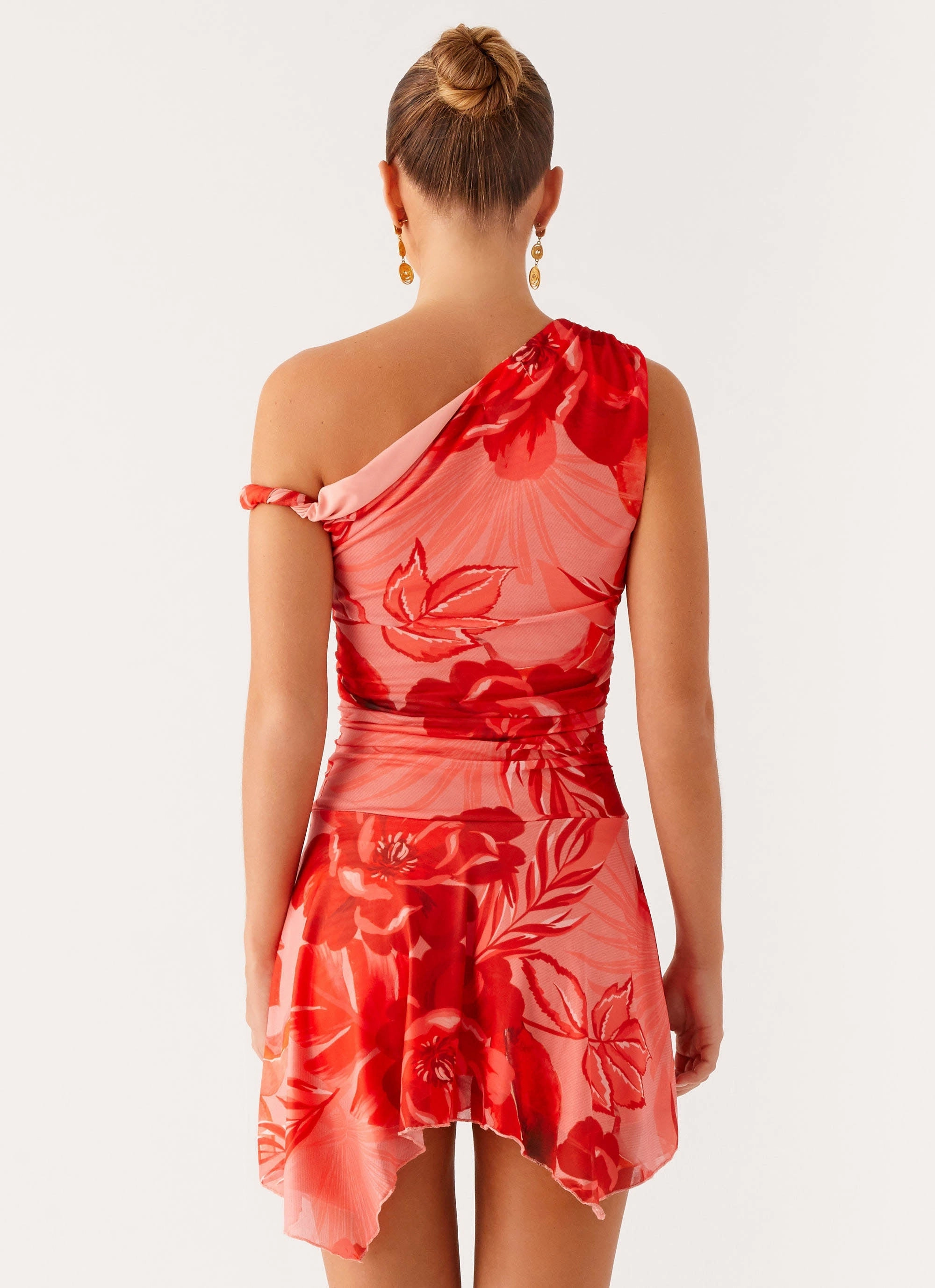 Minimal Fit Standout Feature Wade Mini Dress - Sicily Sunsets Print