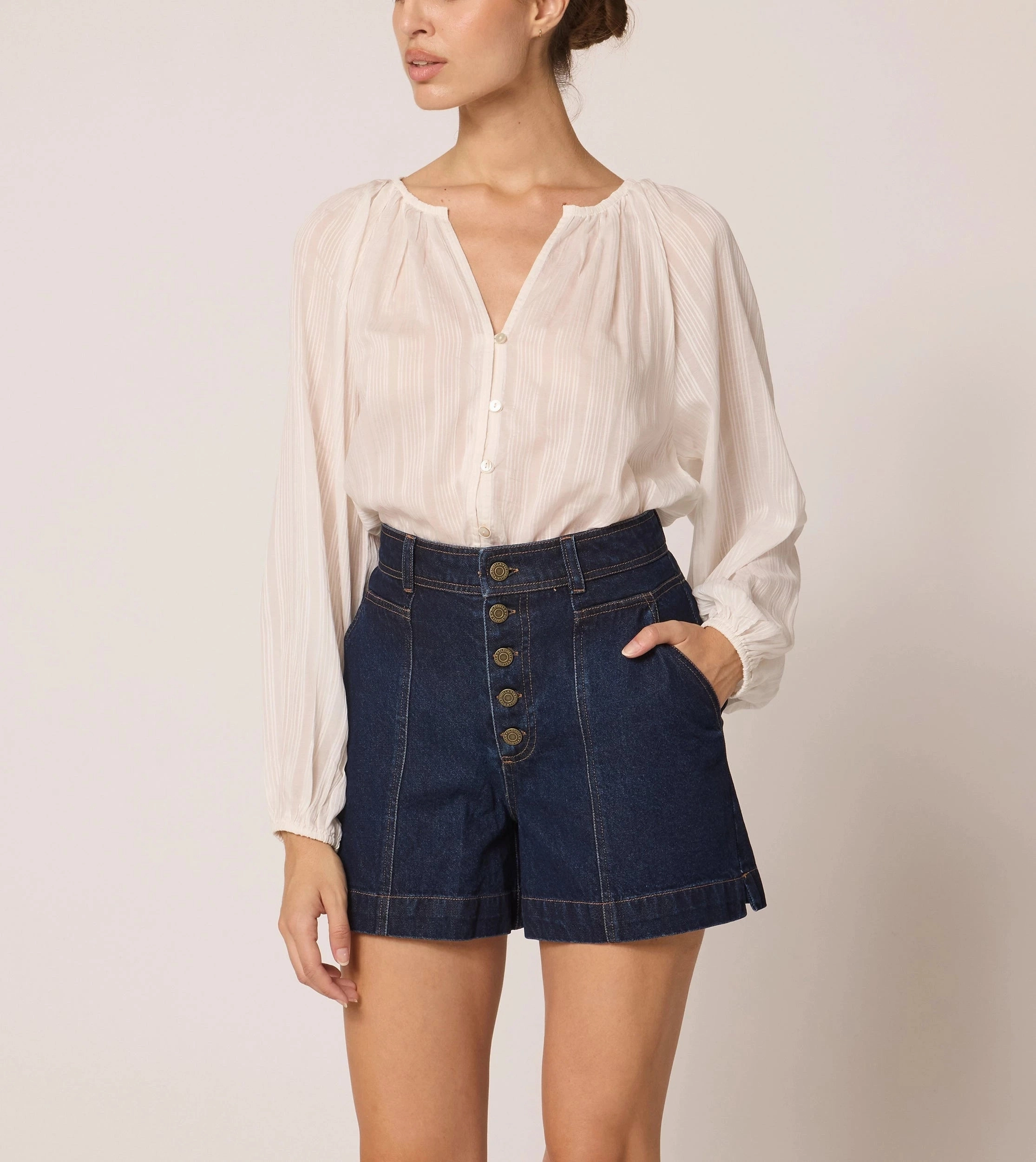 Wade Short | Dark Denim Soft Sweater Sustainable Waterproofing