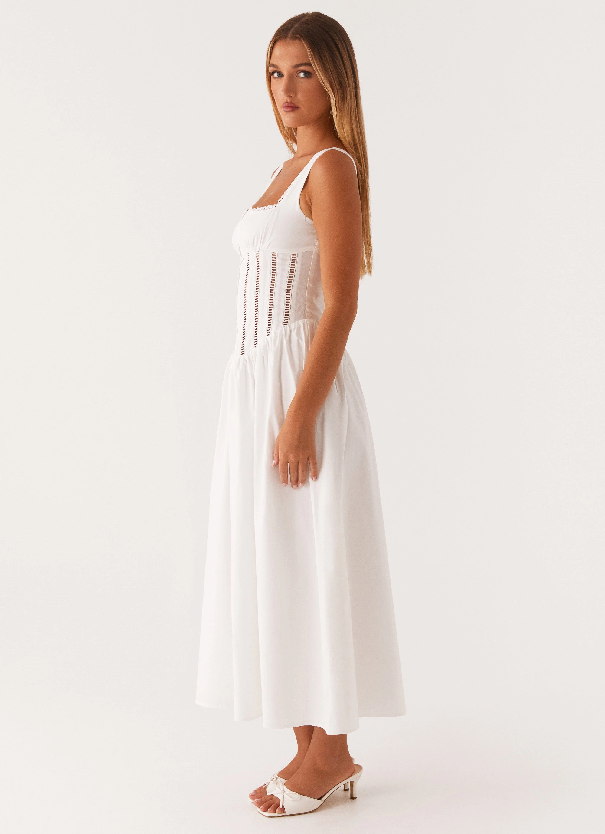 Daily Wear Waiting On You Midi Dress - White