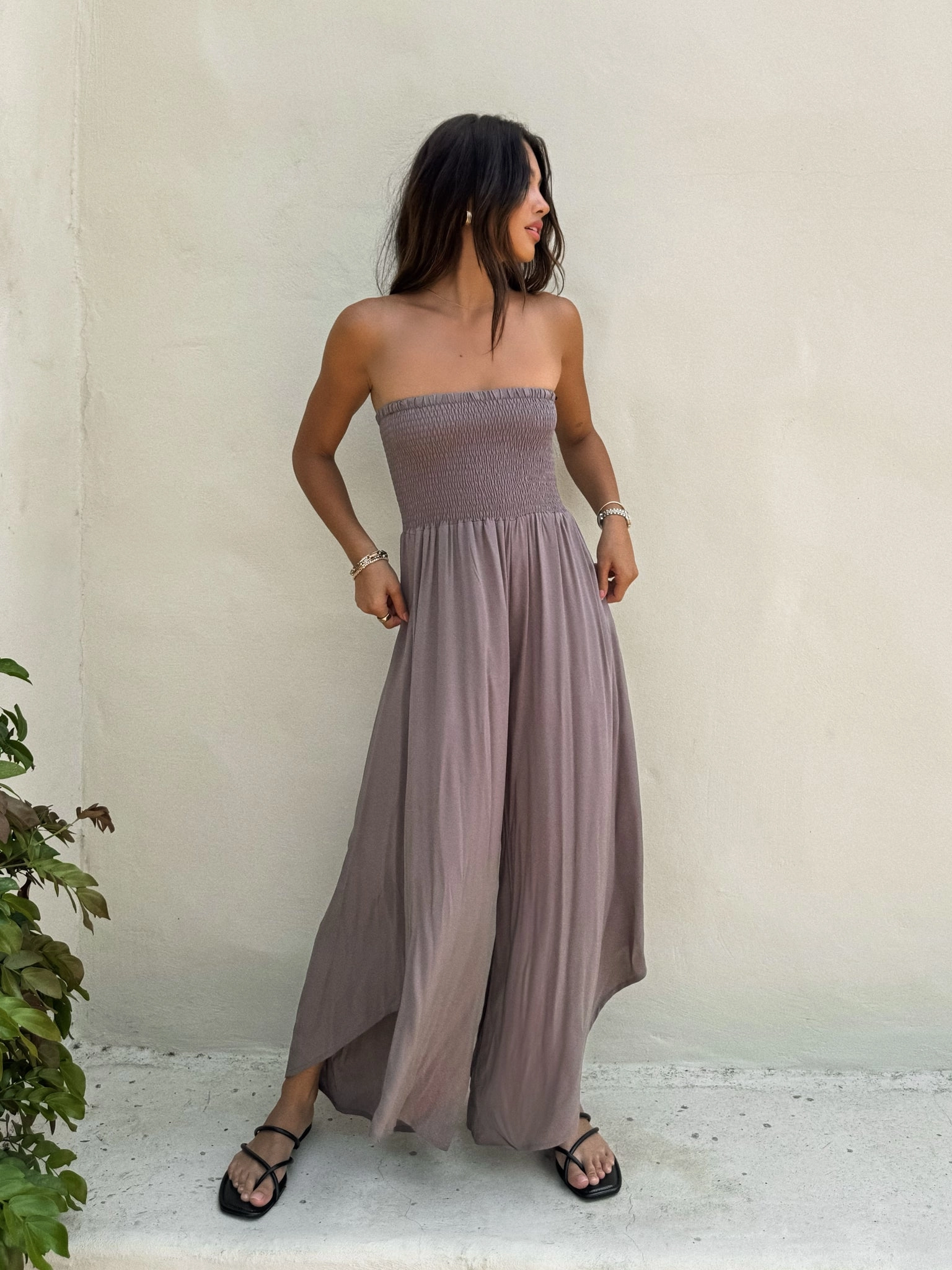 Tension Balanced Defense - focused Walnut Grove Strapless Jumpsuit