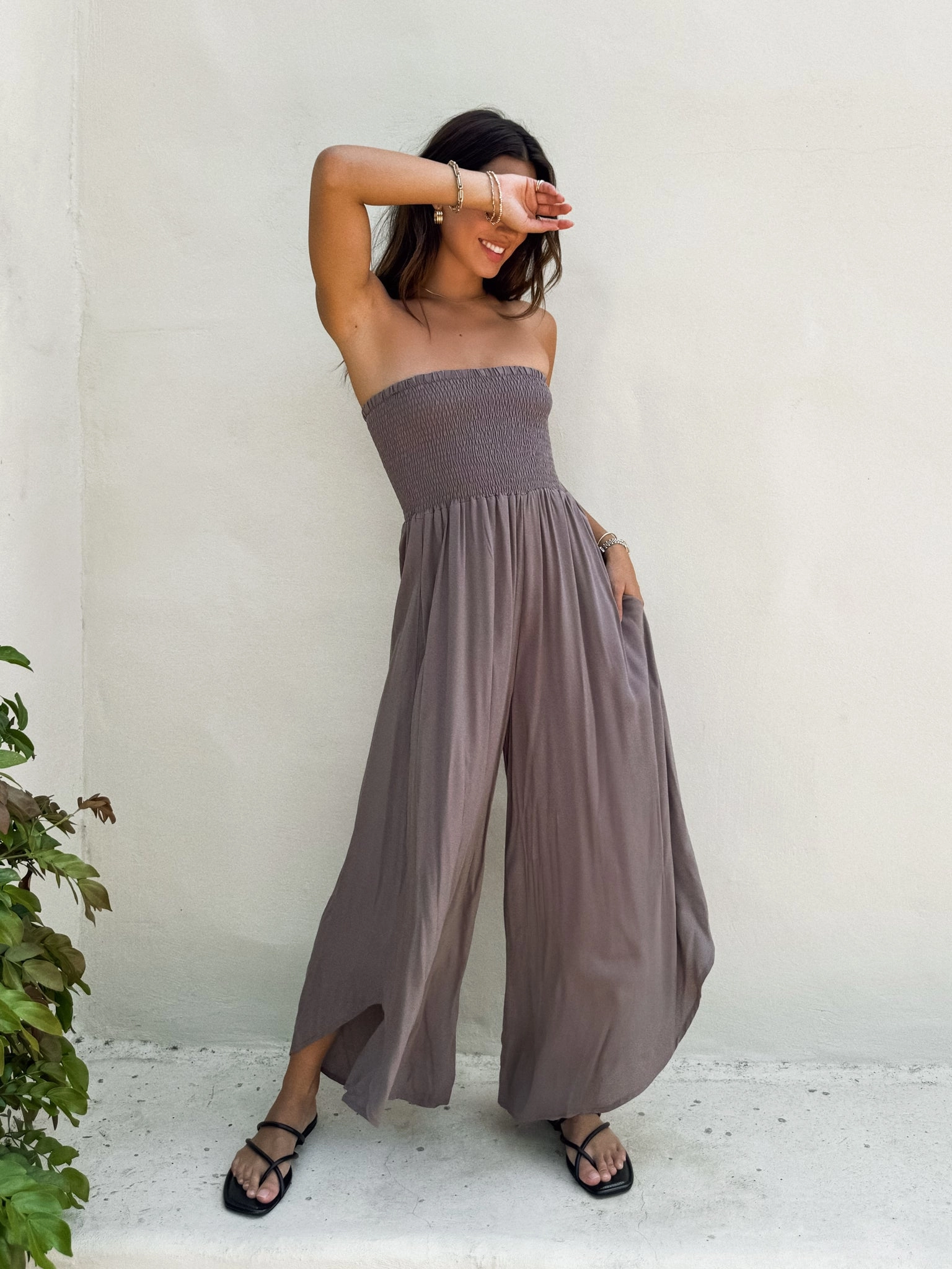 Walnut Grove Strapless Jumpsuit Cost effective Anti - rust