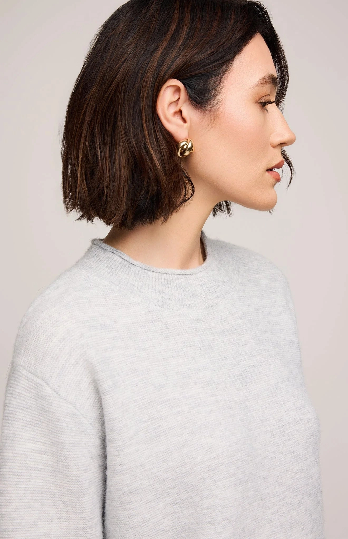 Wanda Pullover Sweater - Heather Ash Thermal Insulation Core NoiseReduciting Zipper