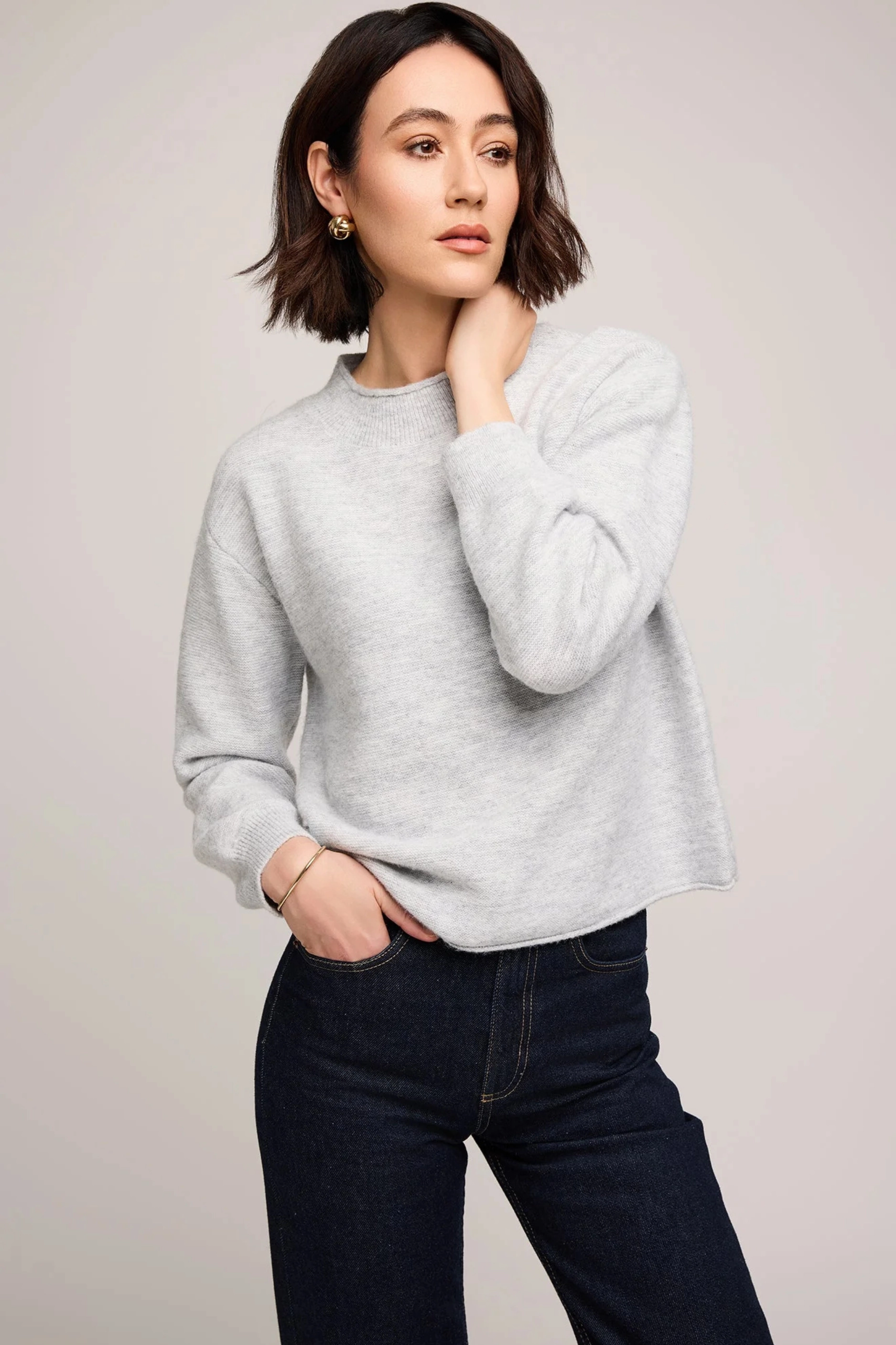 TemperatureRegulating Material Wanda Pullover Sweater - Heather Ash