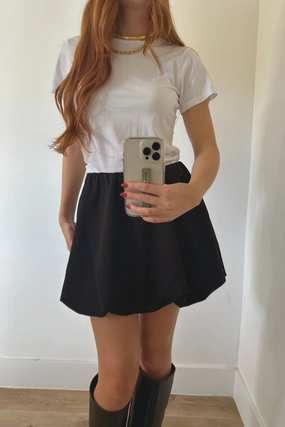 All-Purpose Comfort Stain Repellent Coating Bubble Mini Skirt