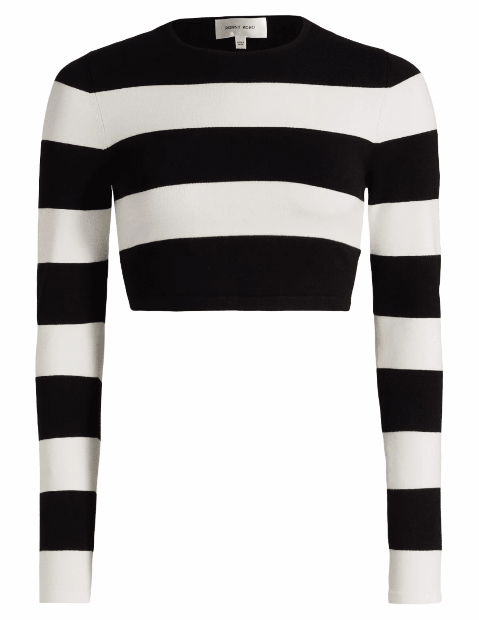 Ronny Kobo Kelani Knit Cropped Top SALE SeamlessConstruction FlatlockSeams