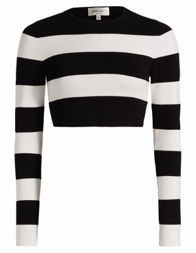 Ronny Kobo Kelani Knit Cropped Top SALE Soft Touch Crew Neck Design