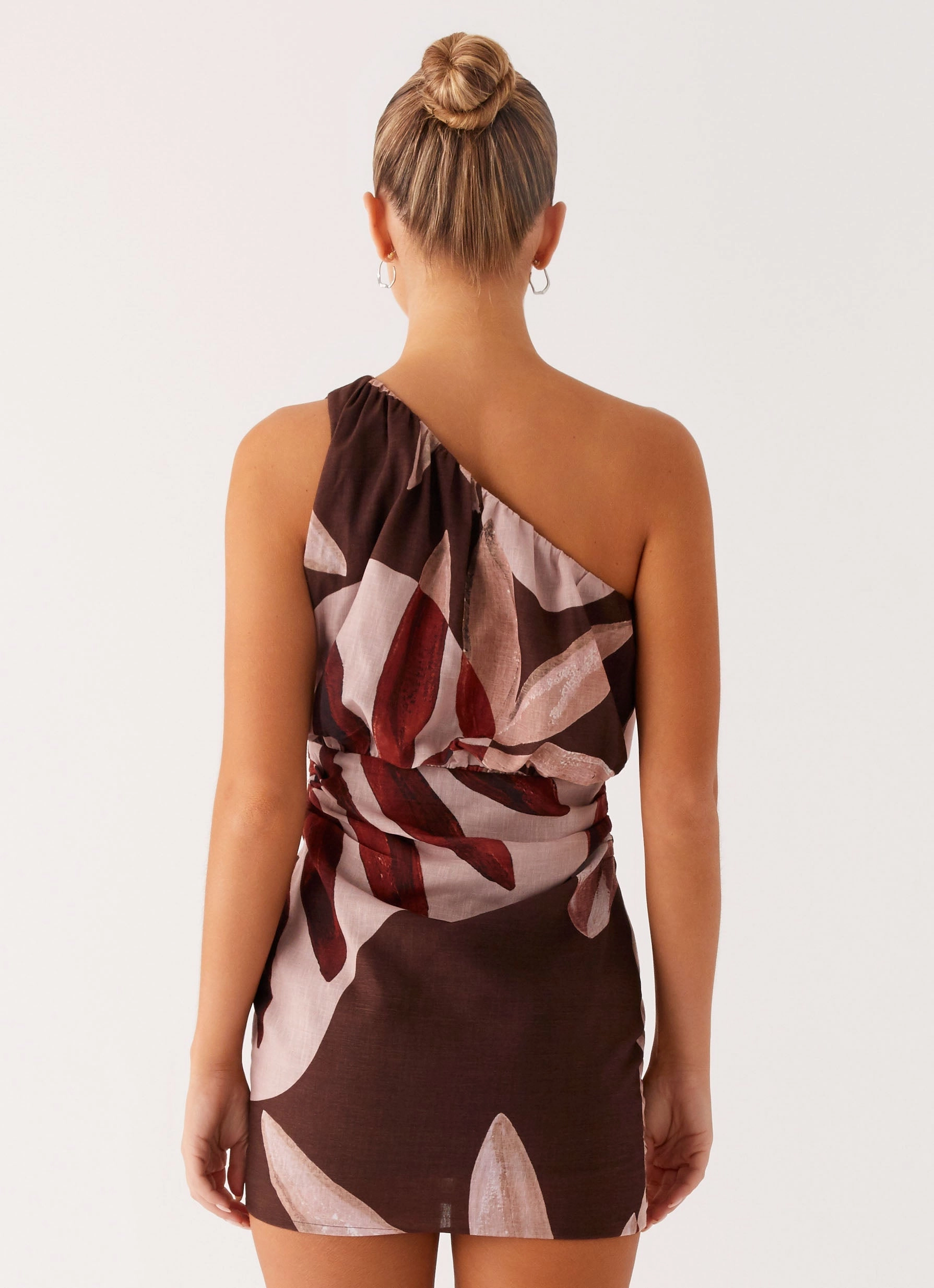 Elegant Fabric Feminine empire waist dress Indianna Mini Dress - Cinnamon Palm