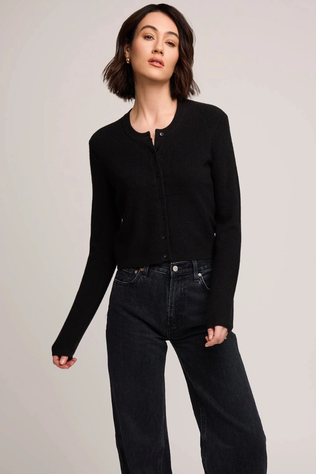 Mirabelle Cardigan - Black ThermalLining