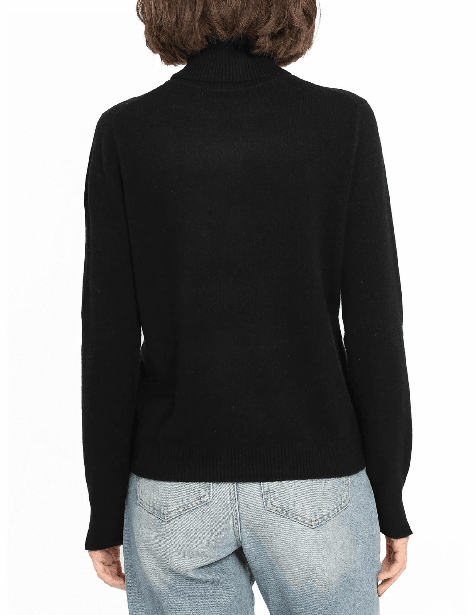 Antibacterial Minnie Rose Cashmere Turtleneck Slit Sleeve Pullover