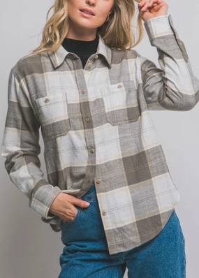 Warren Plaid Flannel Button-down Shirt ReinforcedNeckline