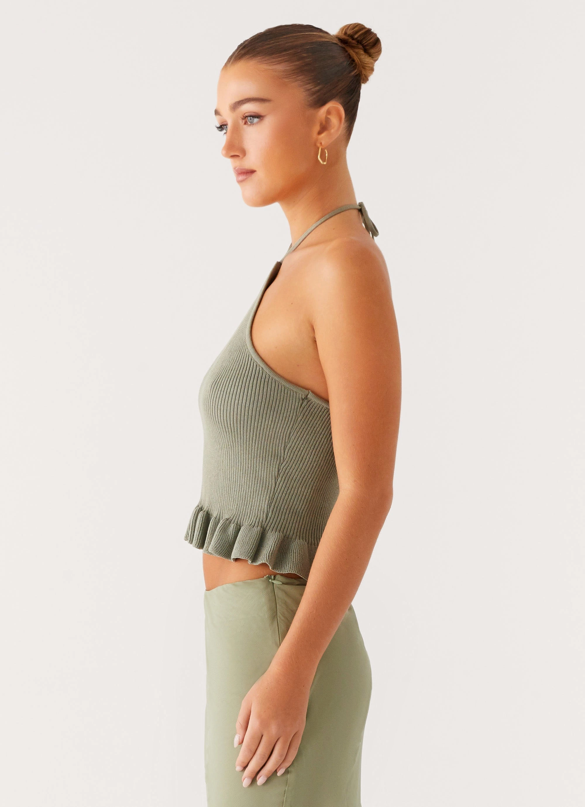 Anti Pill Finish SoftTouchBrushedInterior Idola Knit Top - Sage