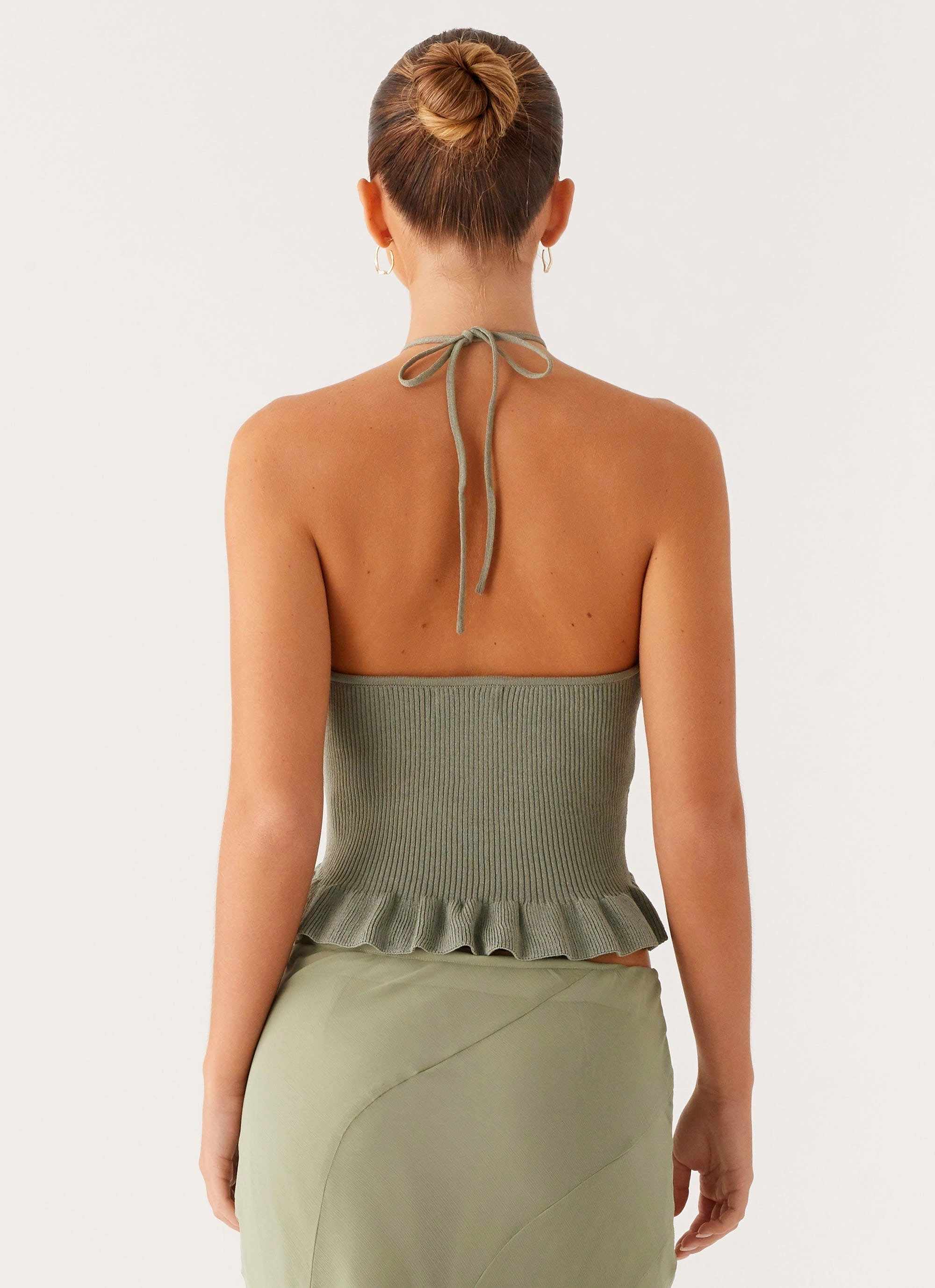 Idola Knit Top - Sage Soft Touch Fabric