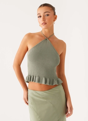 Sun Protection Fabric Idola Knit Top - Sage
