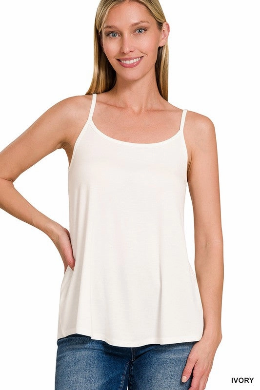 LINDSEY TWO-WAY V AND SCOOP NECK REVERSIBLE SPAGHETTI CAMI Anti Pilling Finish Stylish Jacket