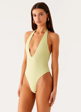 Relaxing Style Delia One Piece Swimsuit - Lime
