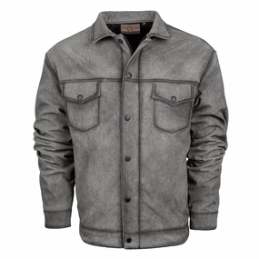Sporty Layers Abrasion resistant STS Ranchwear Mens Brumby Enzyme Gray 100% Polyester Softshell Jacket