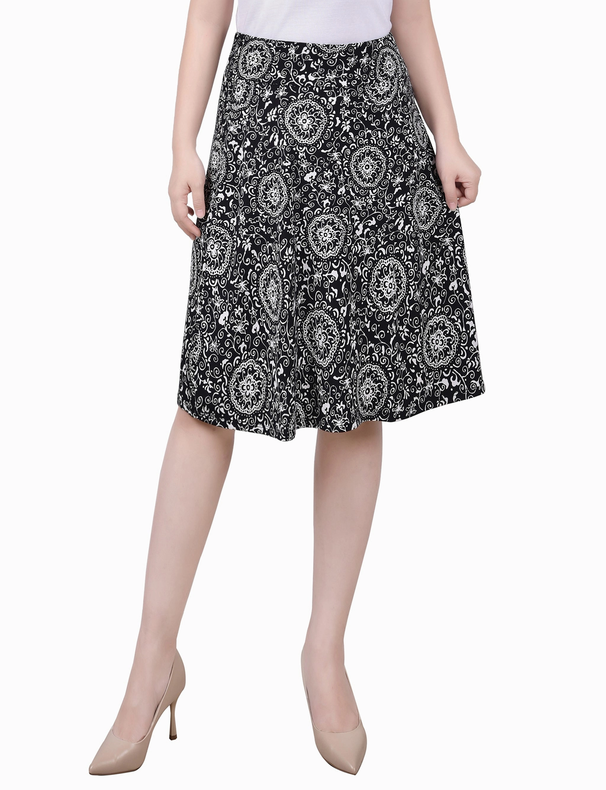 Petite Wide Waisted Knee Length Skirt Seasonal special