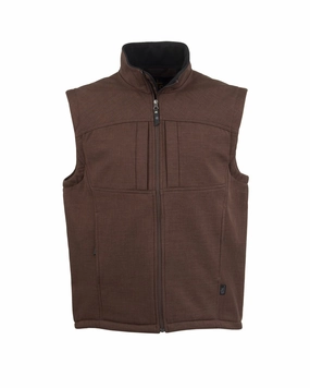 STS Ranchwear Mens Weston Chocolate Poly/Spandex Softshell Vest Functional Layer Piece Ripstop Fabric Technology