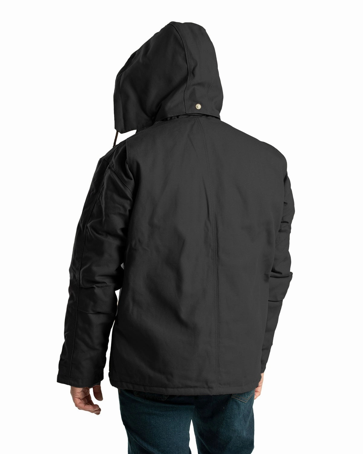 Berne Apparel Mens Heritage Duck Black 100% Cotton Chore Jacket Easy Movement Cut Breathable fabric tech