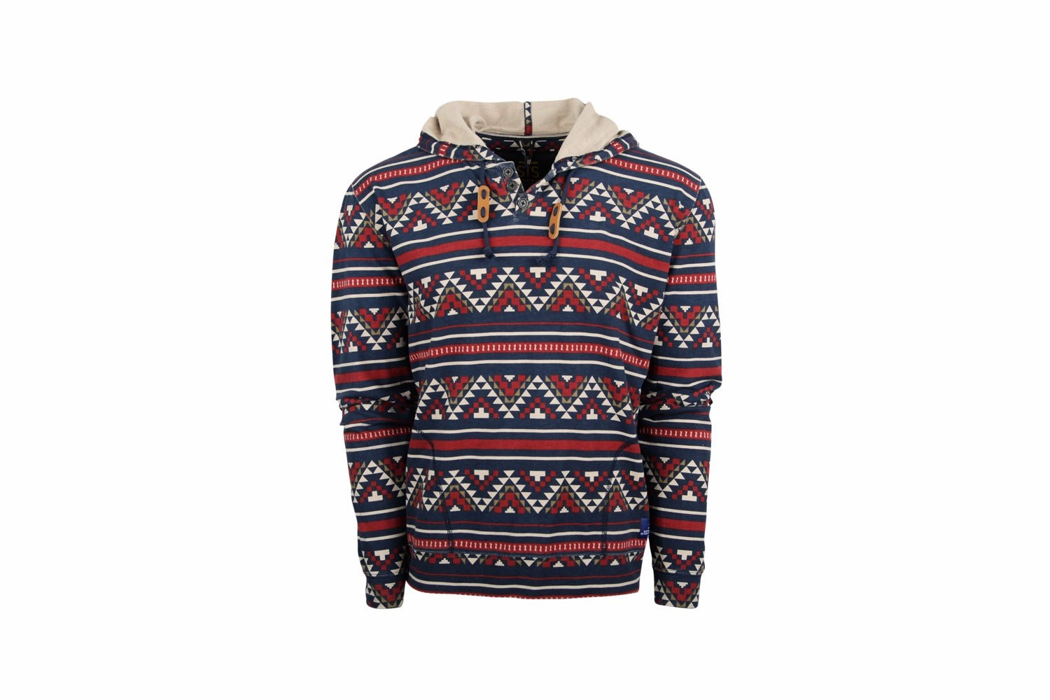 STS Ranchwear Unisex Sloane Navy Aztec 100% Cotton Hoodie Single Breasted Winter Ready