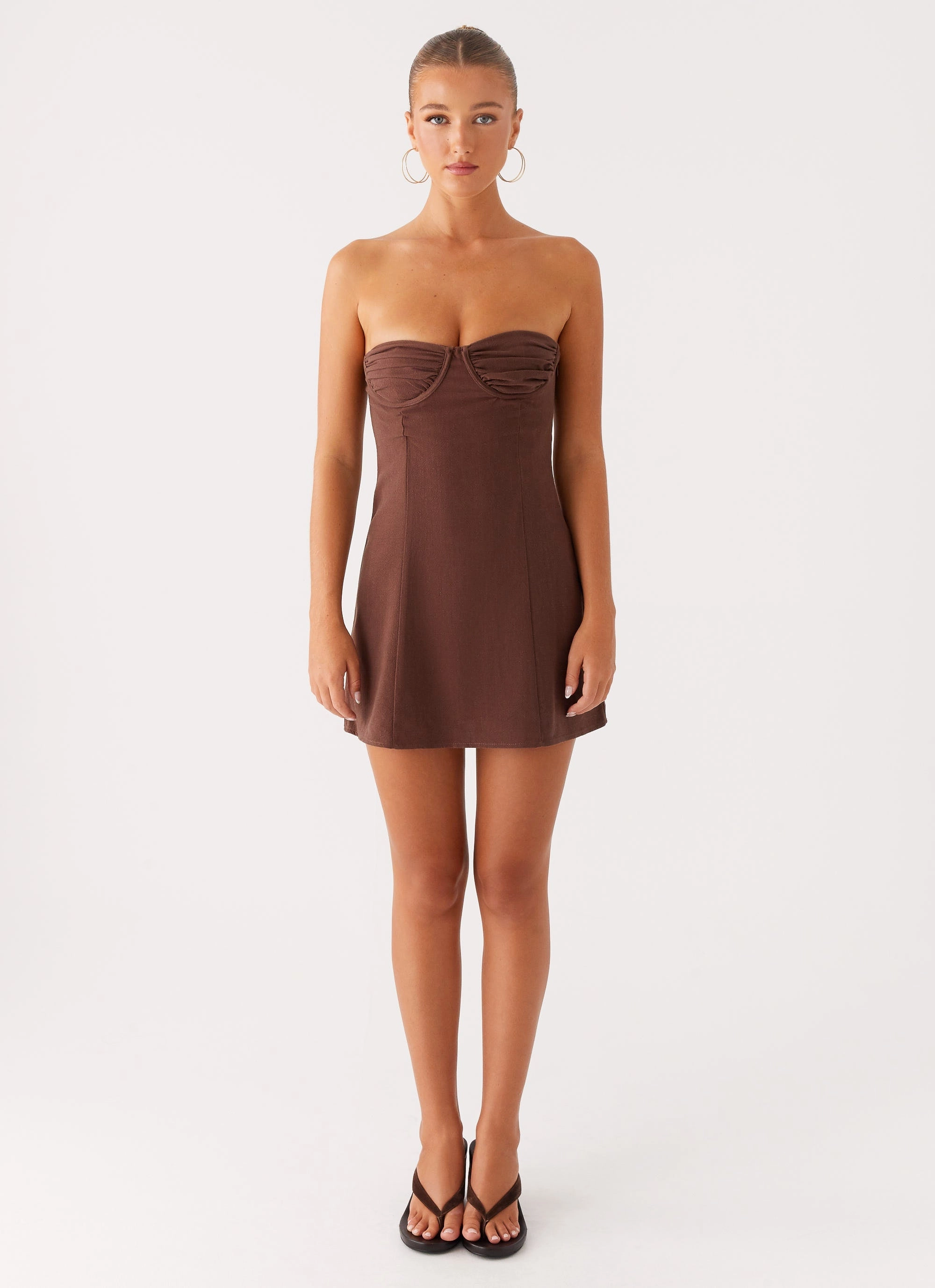 Ludo Mini Dress - Chocolate Bold Touch