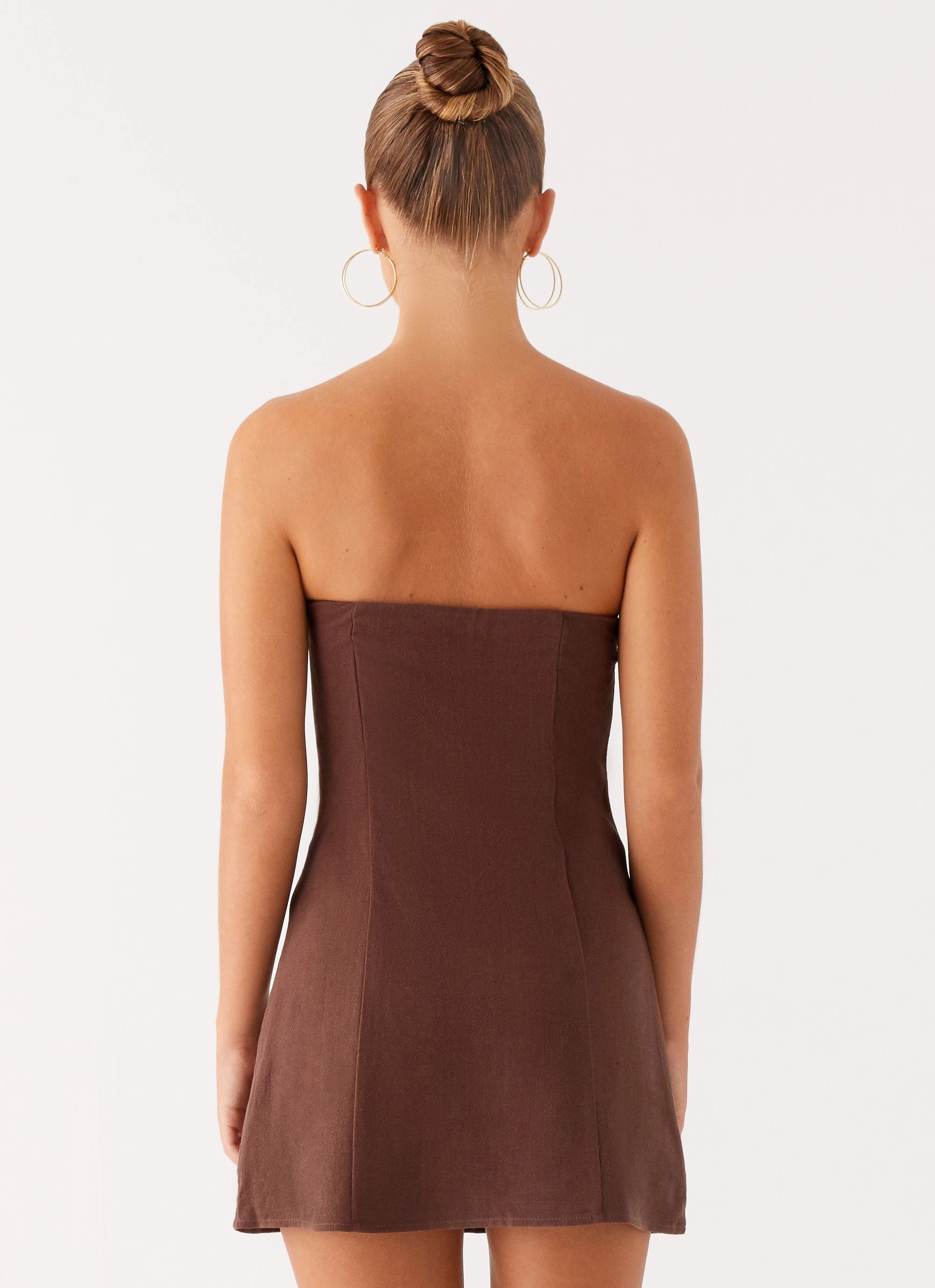 Sharp Finish Summer Mood Ludo Mini Dress - Chocolate