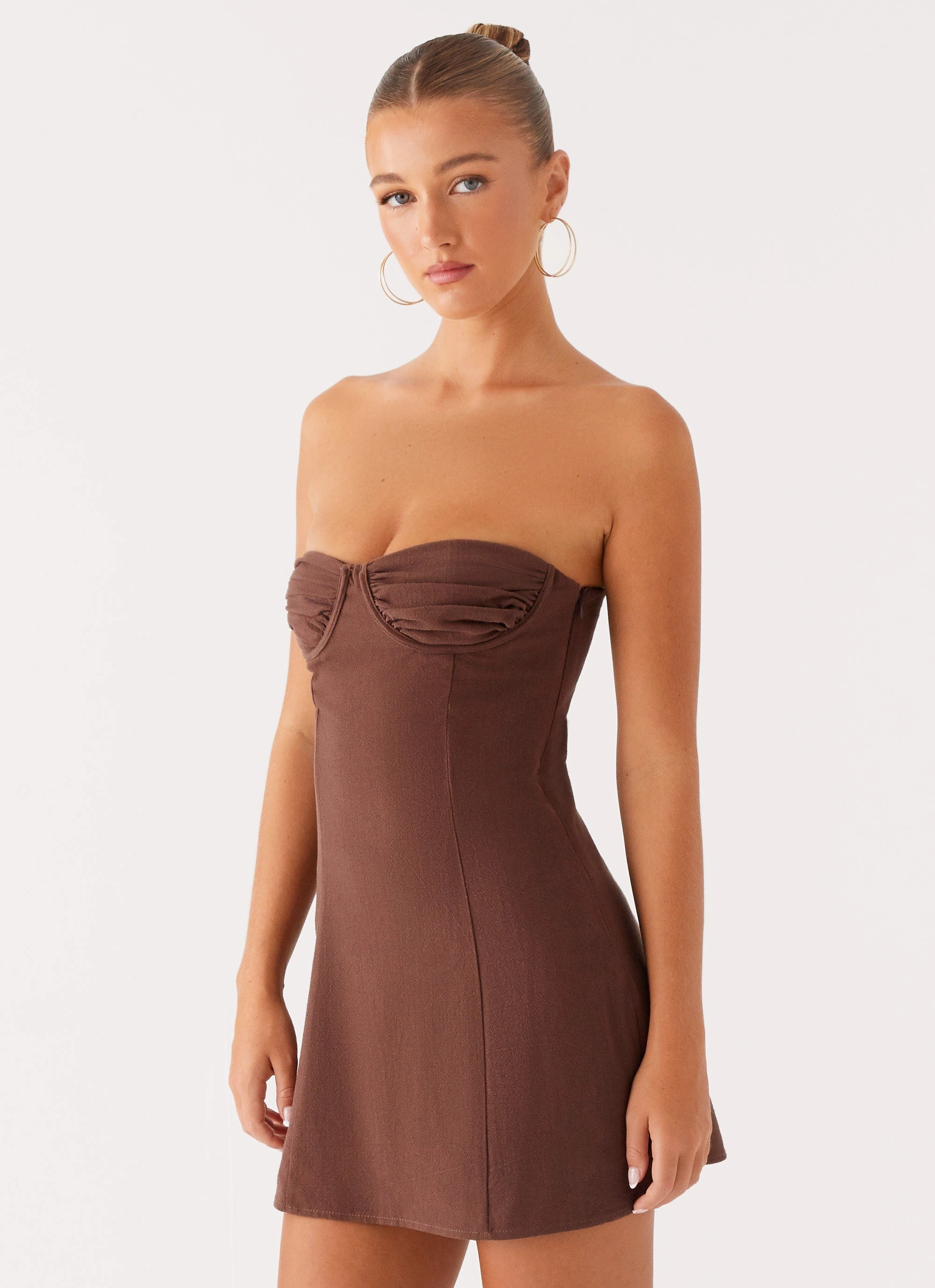 Soft Gradient Active Outfit Ludo Mini Dress - Chocolate