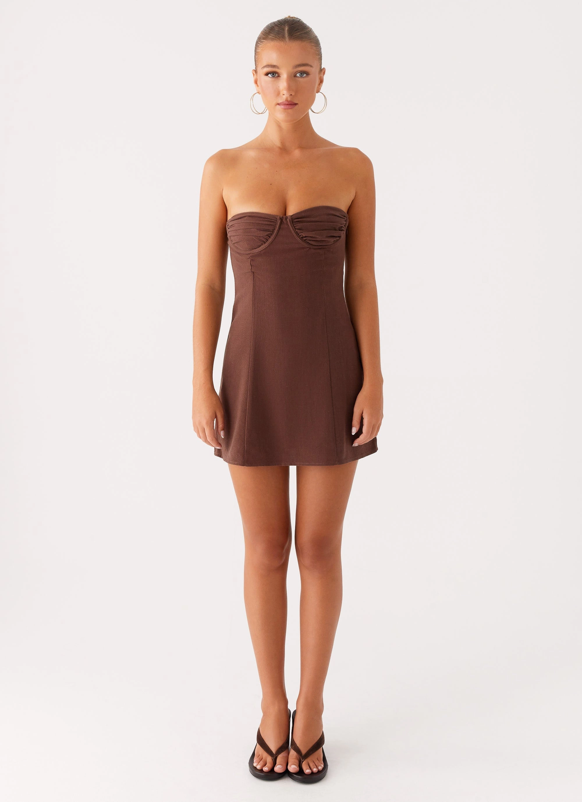 Urban Feel Ludo Mini Dress - Chocolate