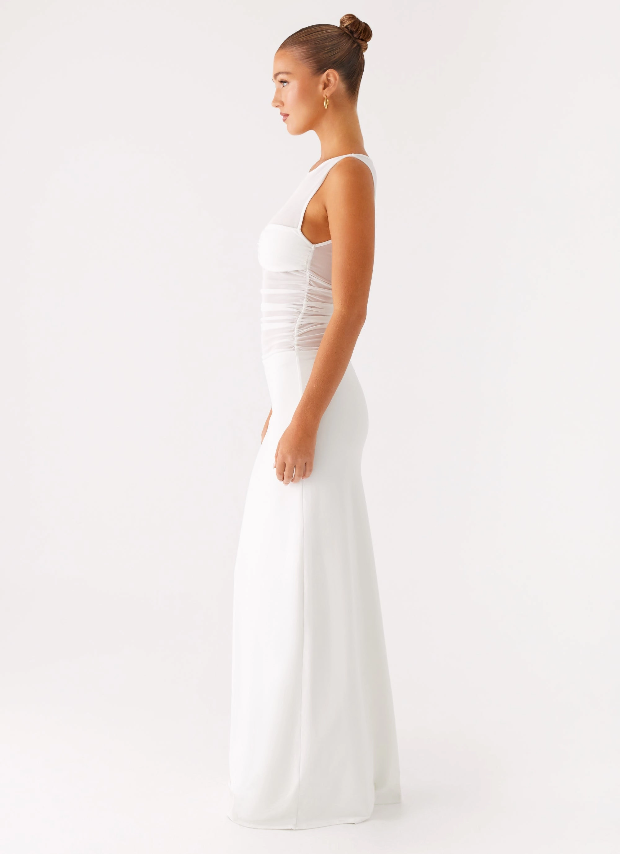 Wesley Maxi Dress - Ivory High-waist