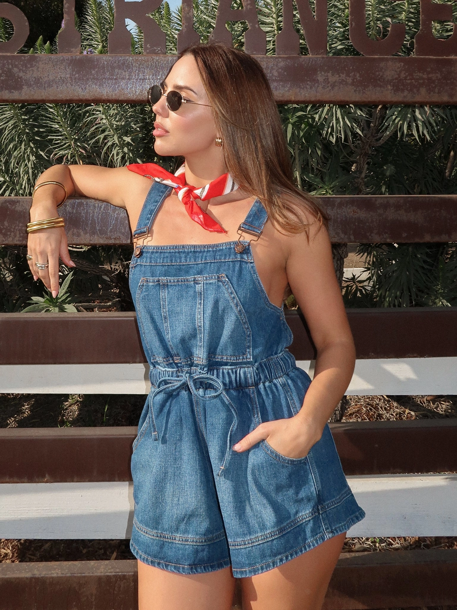 Interoperable Wild and Wanted Denim Overalls