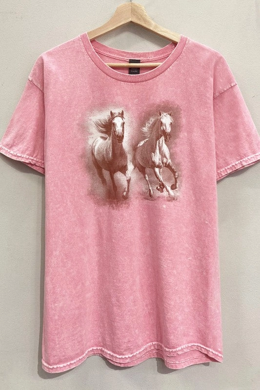 Anti Pilling Technology Wild Horses Mineral Tee S-XL