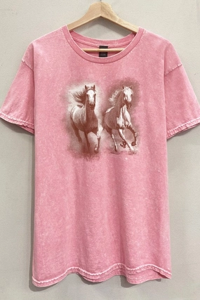 DropShoulderDesign Wild Horses Mineral Tee S-XL