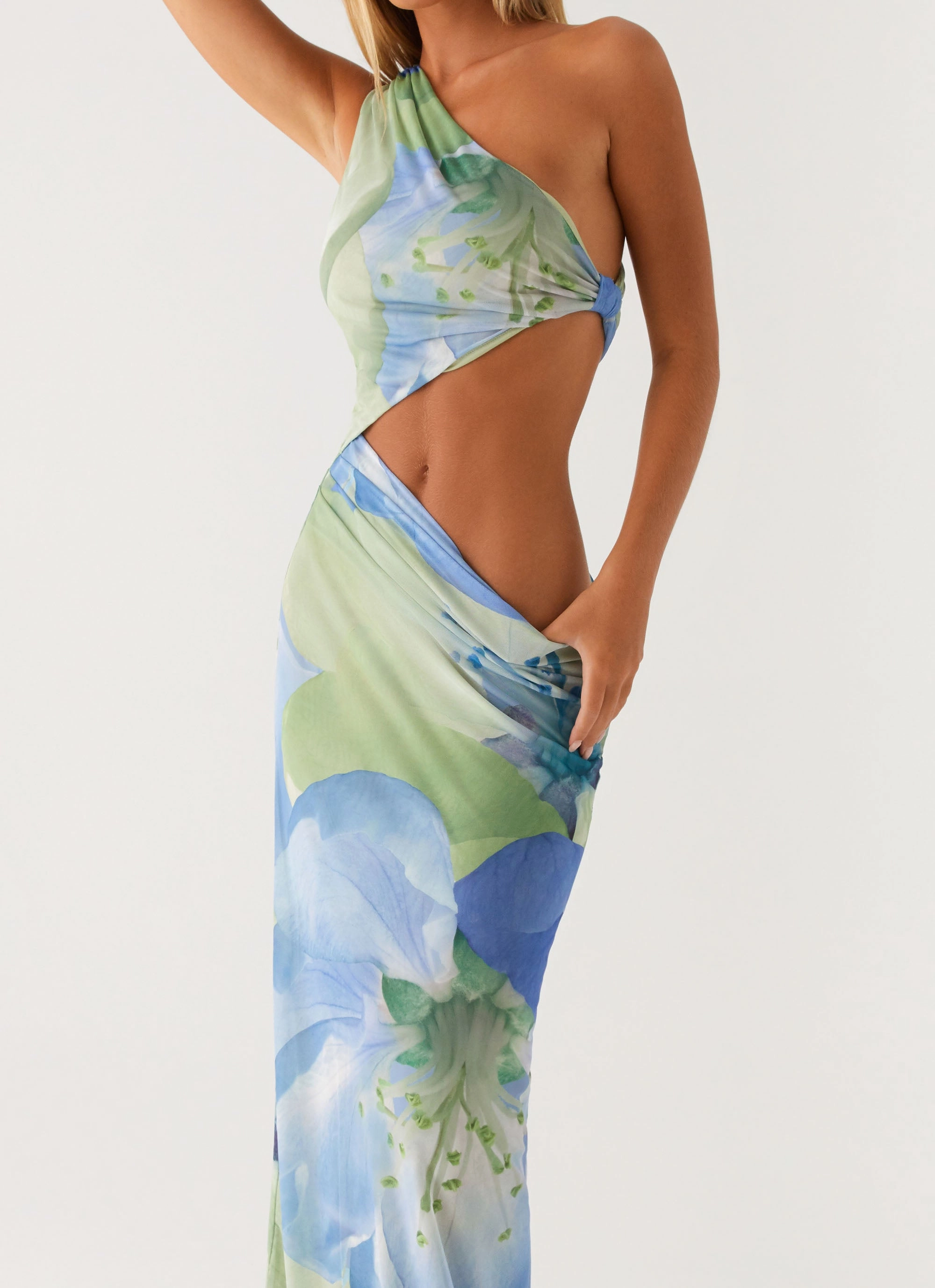 Wilder Maxi Dress - Flower Print Satin Glow