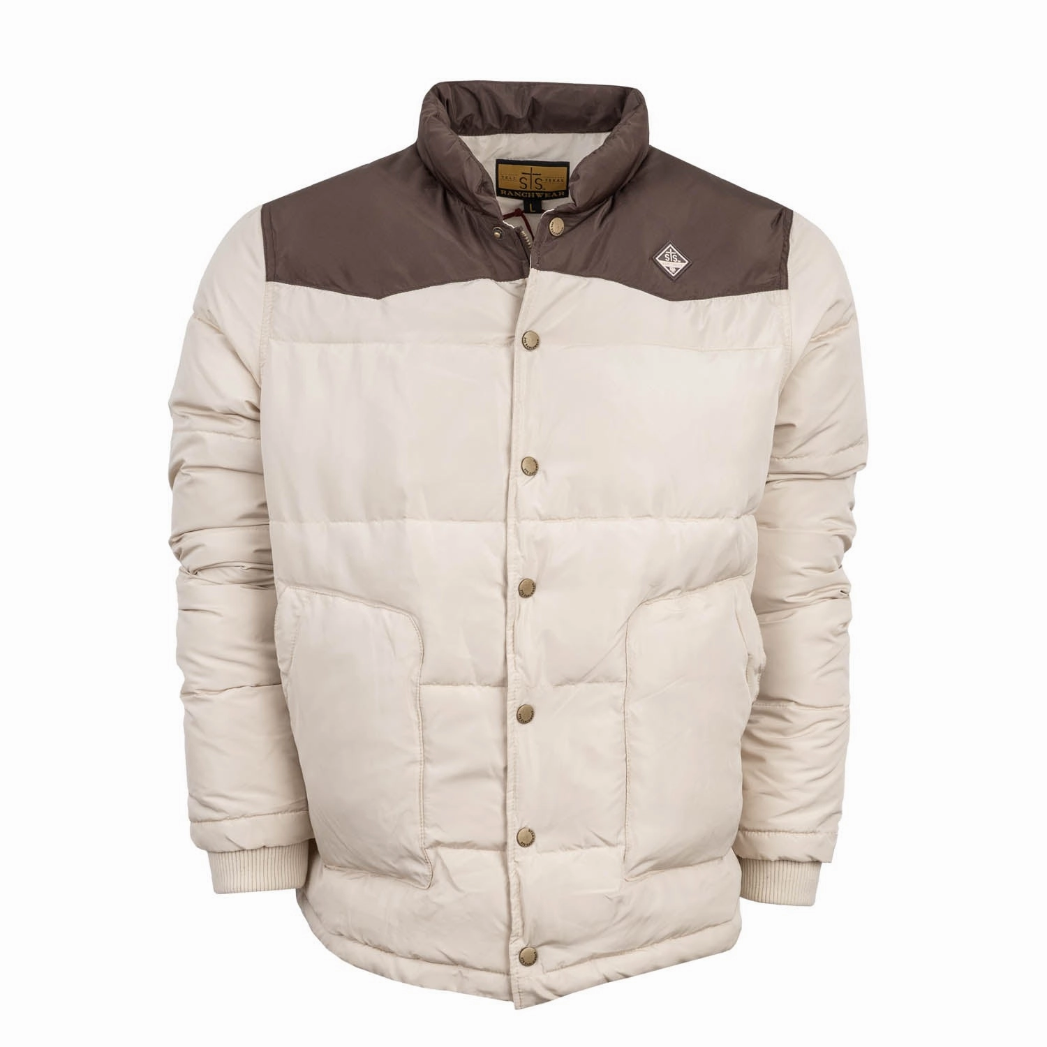 Versatile Style STS Ranchwear Mens Rowan Cream/Brown 100% Polyester Softshell Jacket