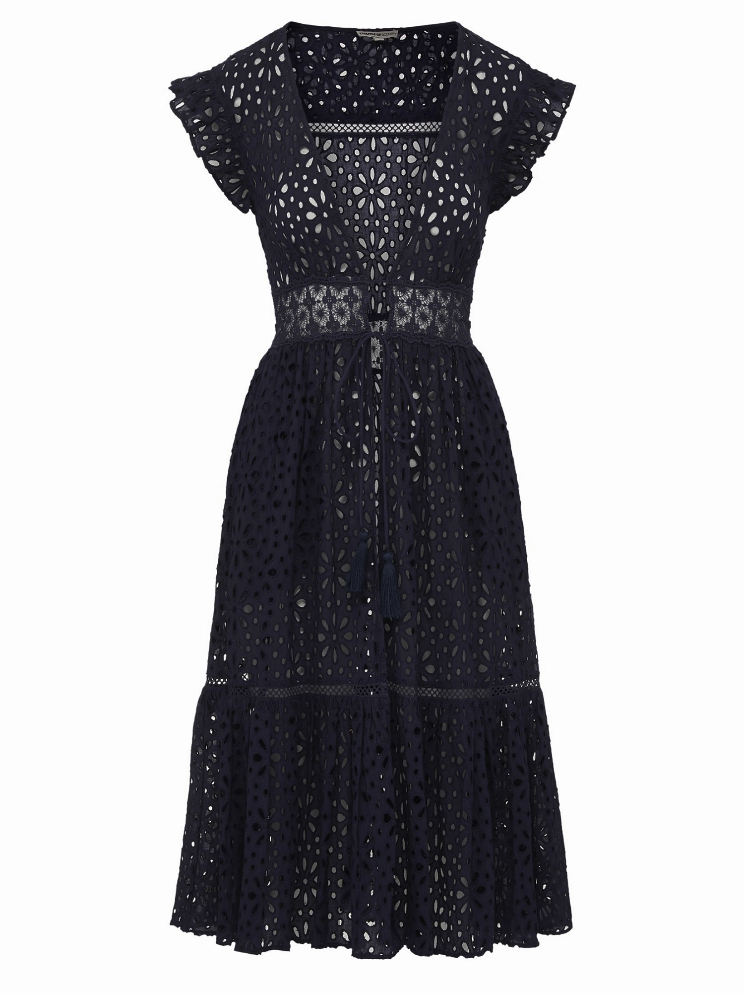 Lauren Coverup Dress Seaside Eyelet Black Move Easy Chill Base