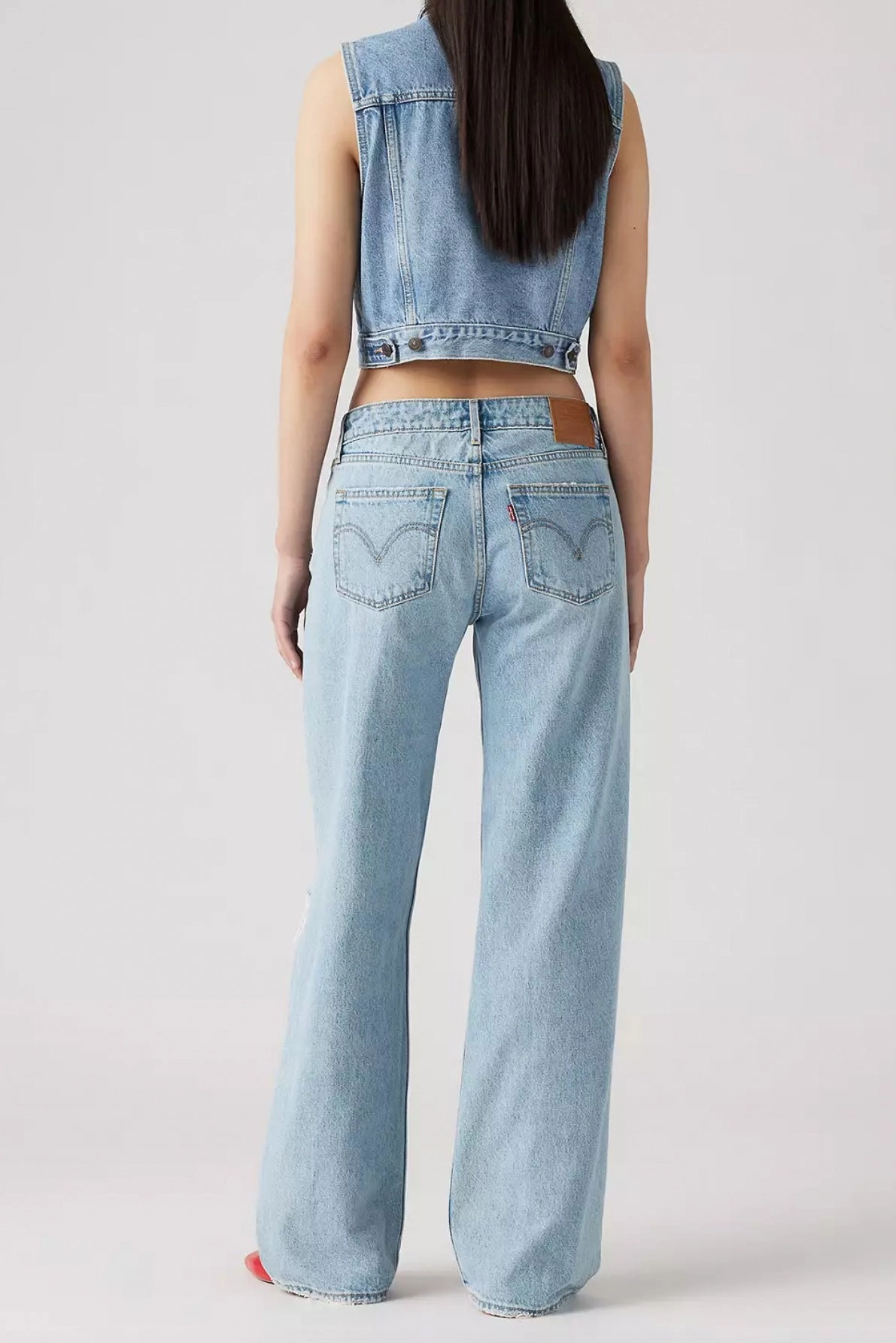 Elastic Edge Binding Levi's Low Loose Women's Jeans