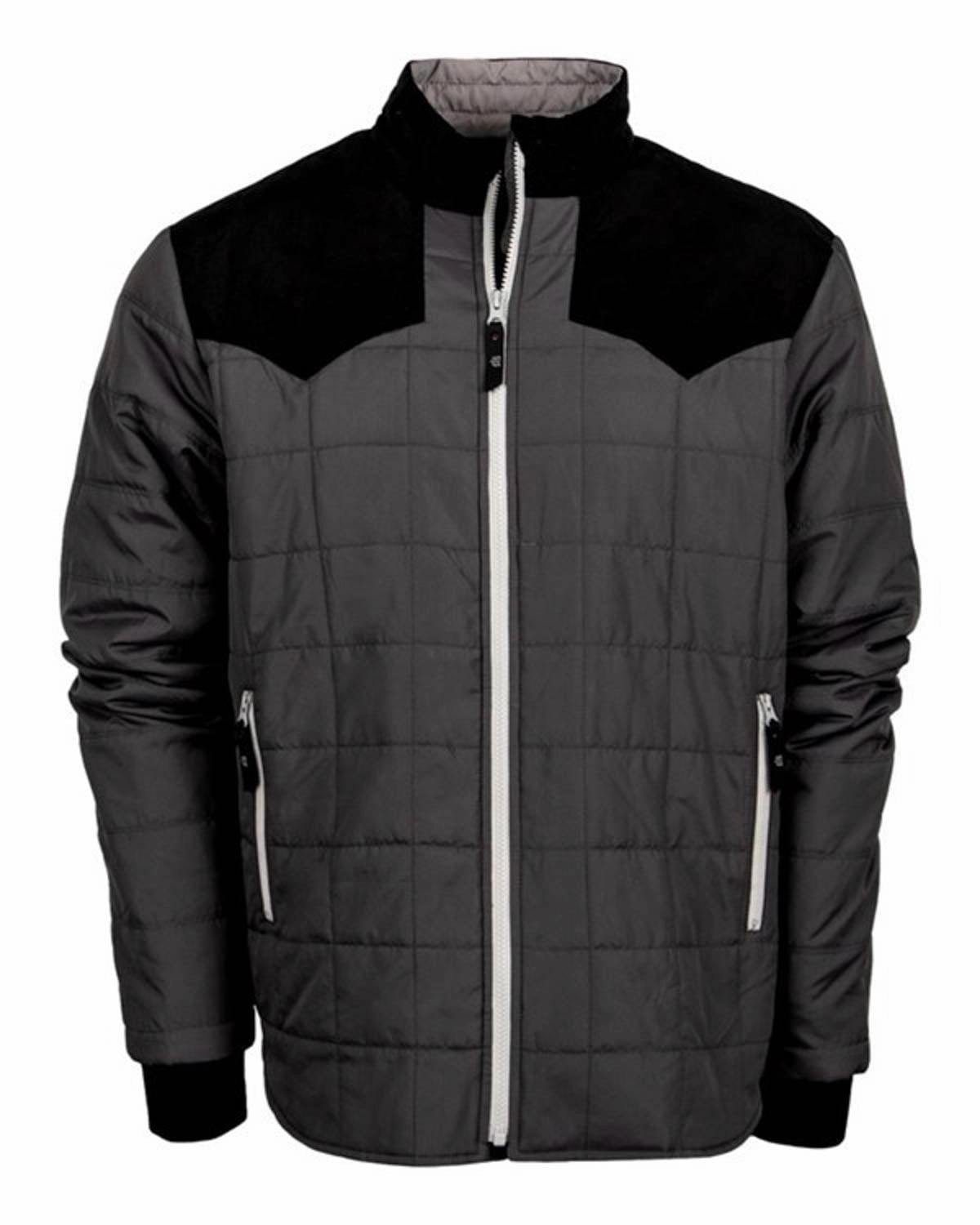 STS Ranchwear Mens Rawling Gray 100% Polyester Softshell Jacket AdjustableDrawcordHem