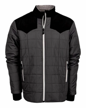 STS Ranchwear Mens Rawling Gray 100% Polyester Softshell Jacket AdjustableDrawcordHem