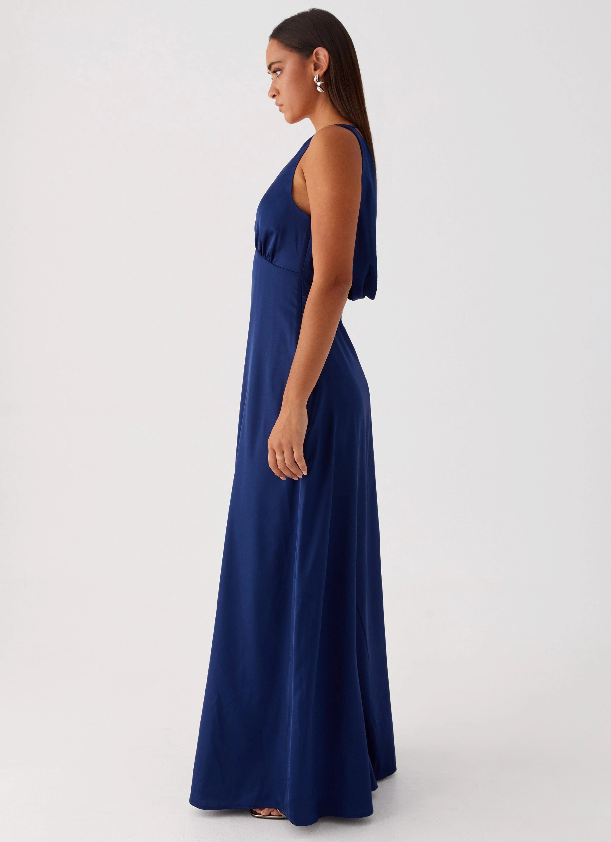 Winnie Cowl Back Maxi Dress - Navy Modern Fit