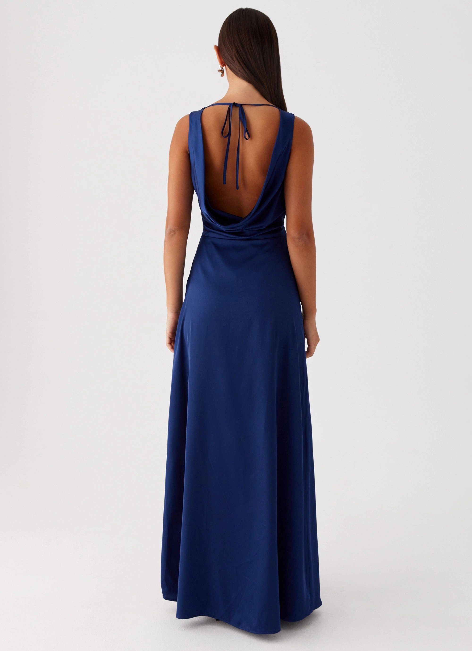 Winnie Cowl Back Maxi Dress - Navy Walkable Flow