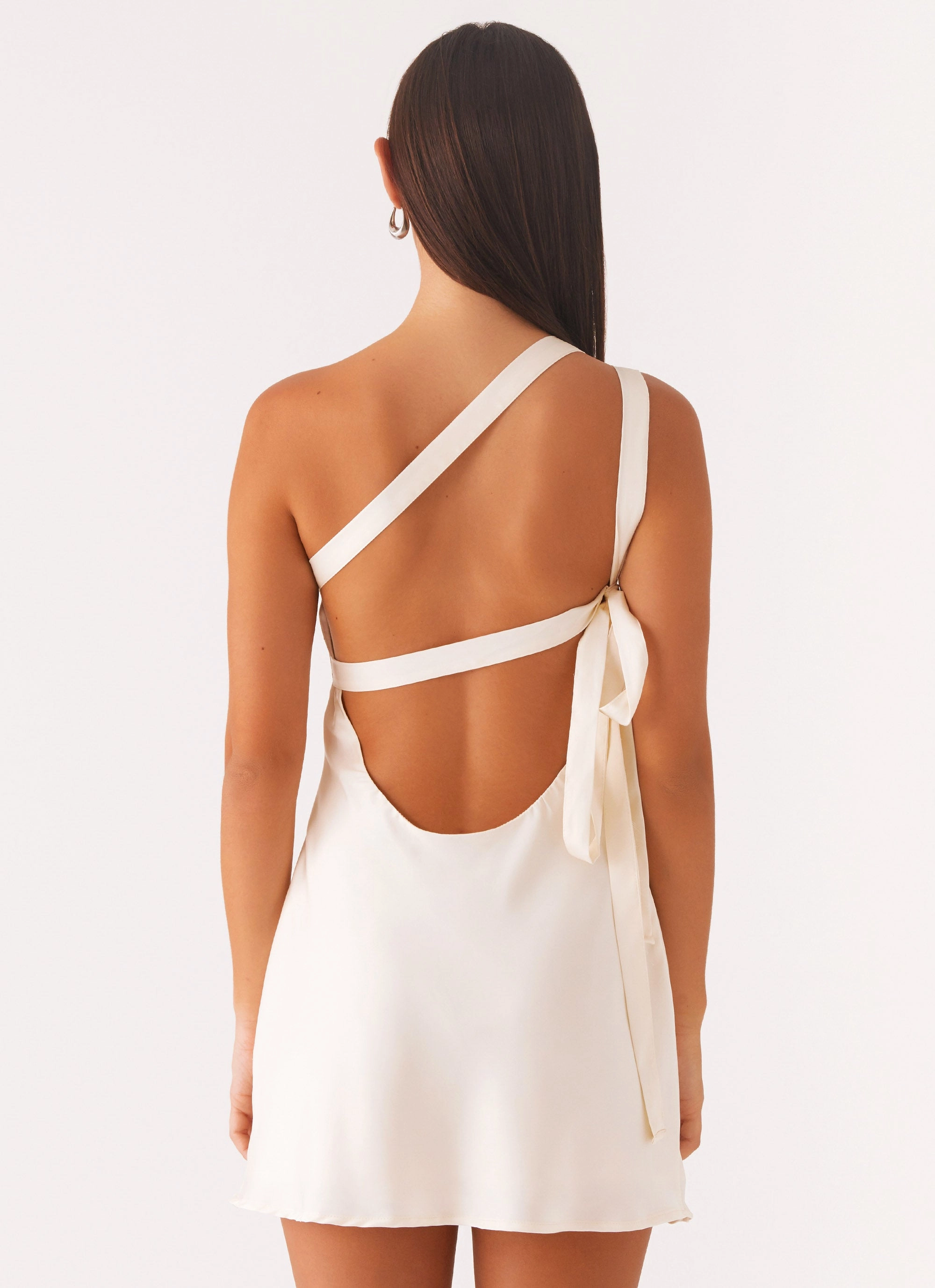 Soft Silhouette Lights Out Mini Dress - Pearl