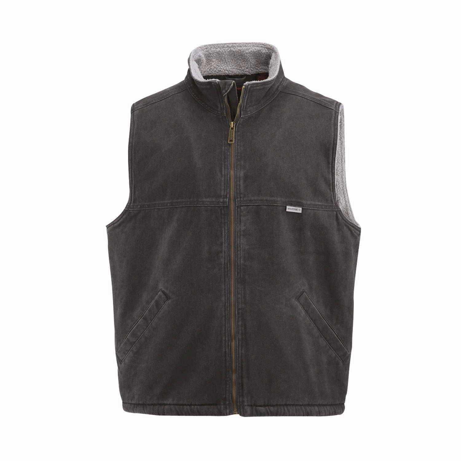 Wolverine Mens Black 100% Cotton Upland Vest EXT Foldable Storage City Walking Style