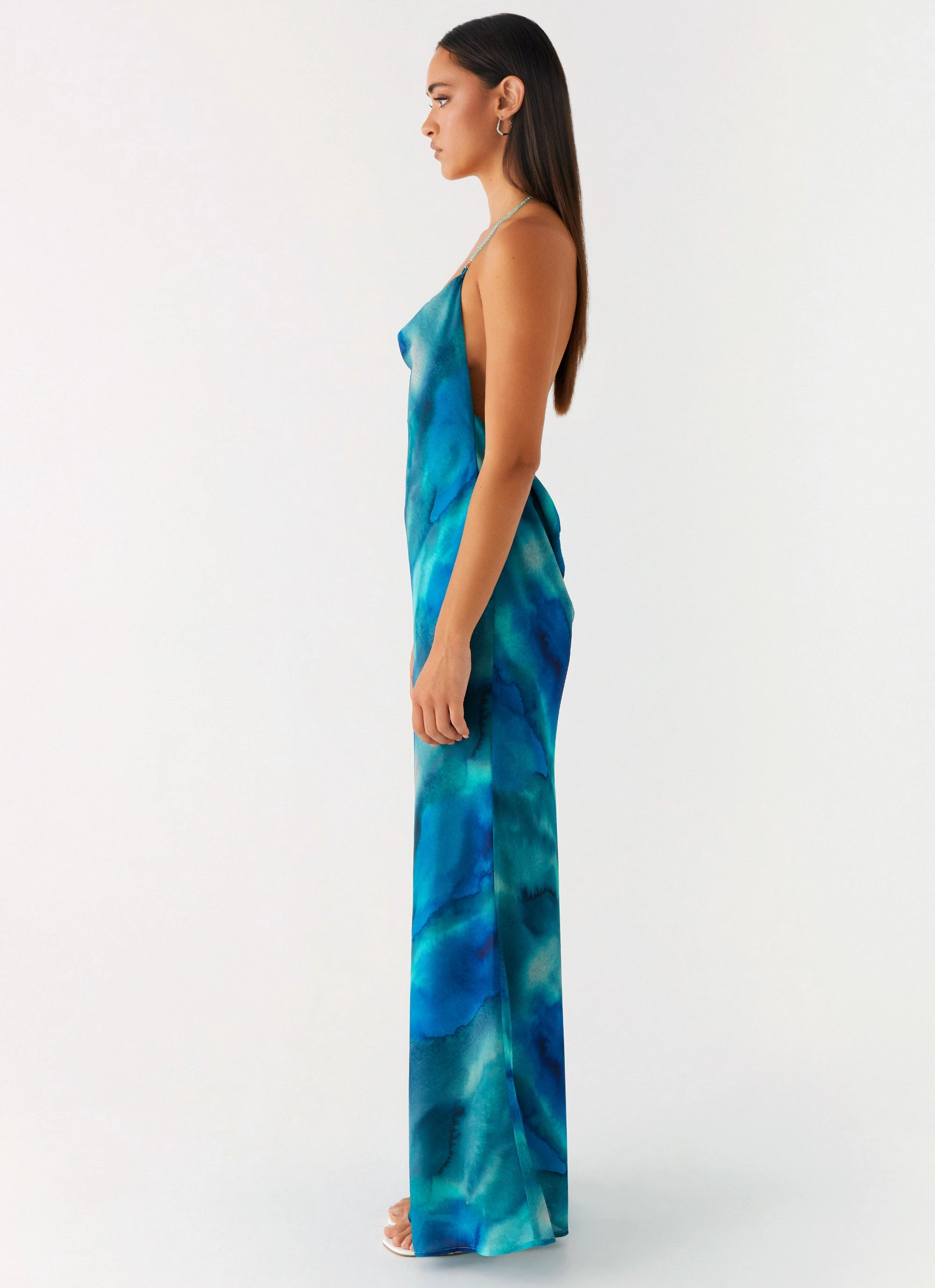 Journey Maxi Dress - Blue Tie Dye Romantic-Detail